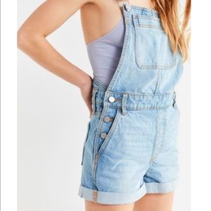 BDG denim shorts overalls